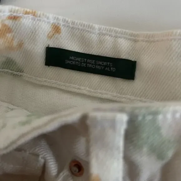 Wild Fable White Tie-Dye Fringe Highest Rise Shorts - Size 2 - Picture 6 of 7